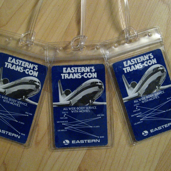 ✈️ Eastern Airlines DC10 Vintage Luggage Tags (3) - Picture 3 of 5